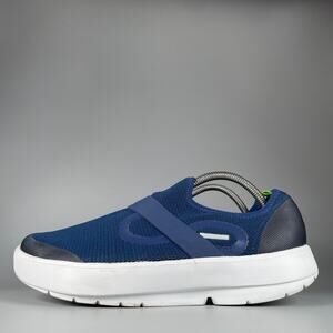 Oofos OOmg eeZee Men’s Size 11 Comfort Slip On Recovery Sneakers Shoes Blue EUC